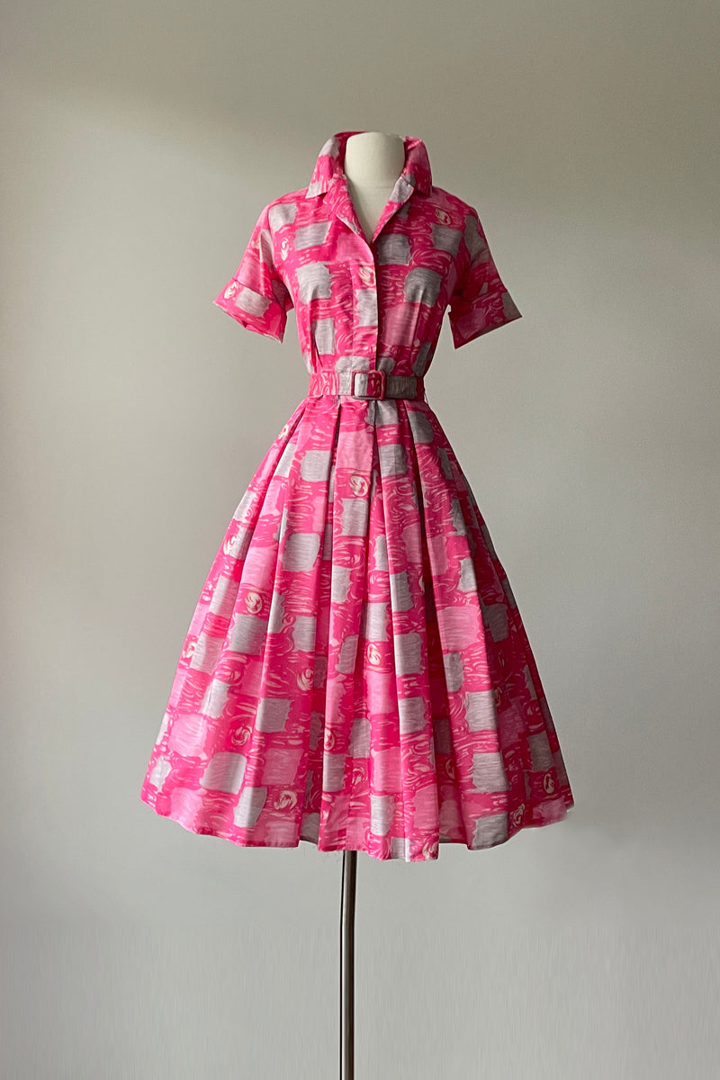 Tatiana Dress in Abstract Rose Print main image 1