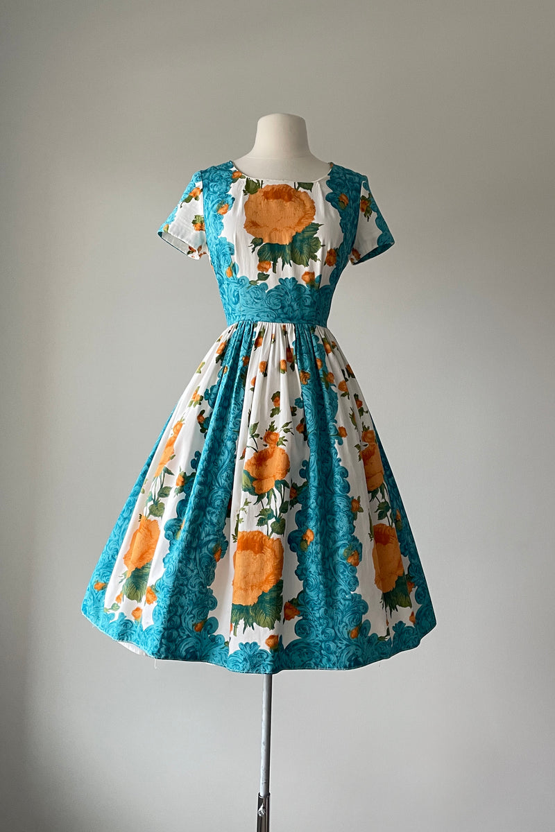 orange dress vintage 1950s Rose Print by N Model Comfortable low heel shoes Pull-On Care Instructions Silk Satin Colors:Light Champagne 832