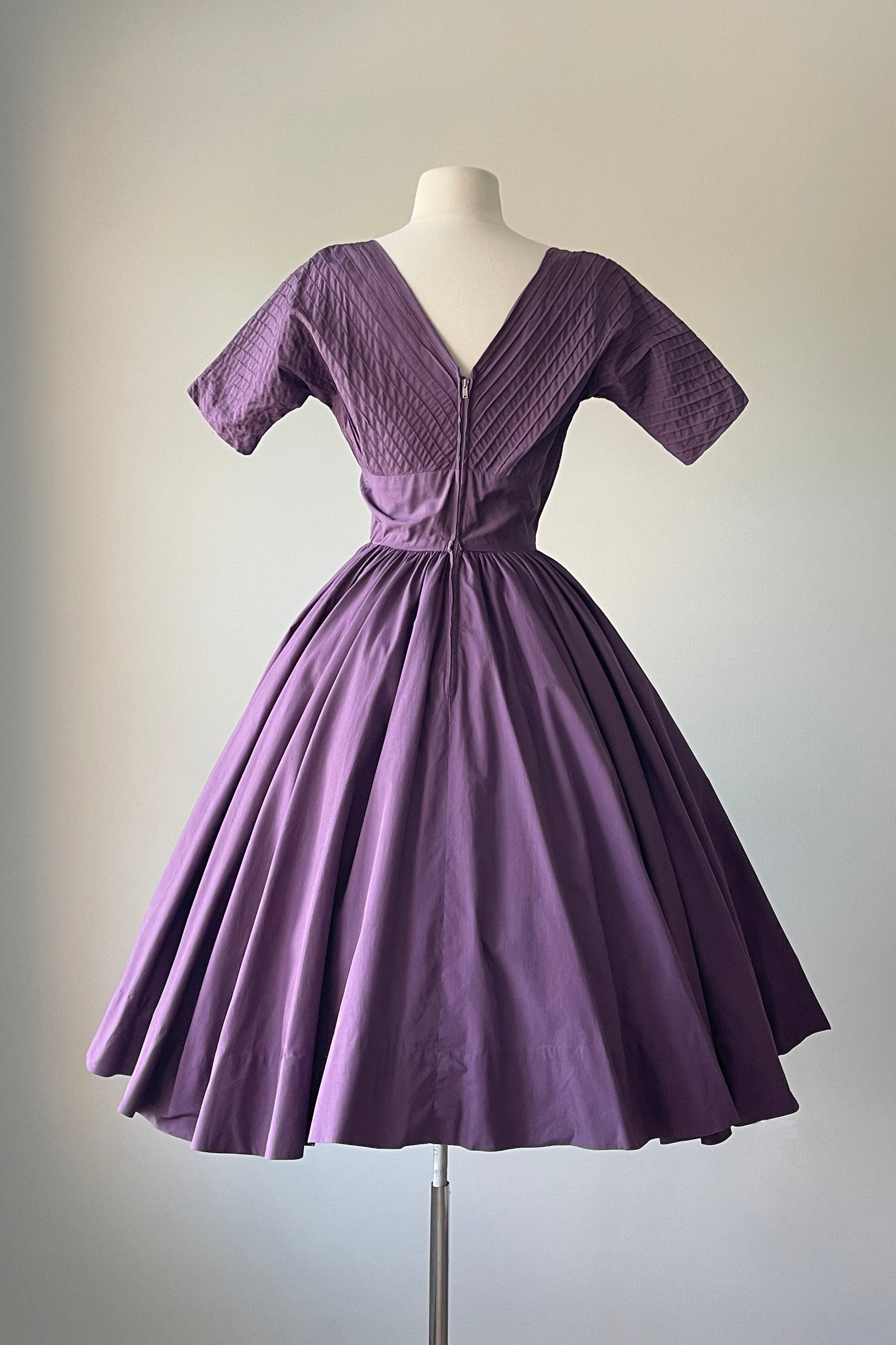 eggplant purple dress 1950s Eggplant Purple Dress by Anne Fogarty