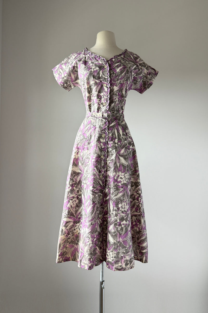 J.O.A. | Dresses | Joa Raya Lavender Floral Print Belted Midi Dress