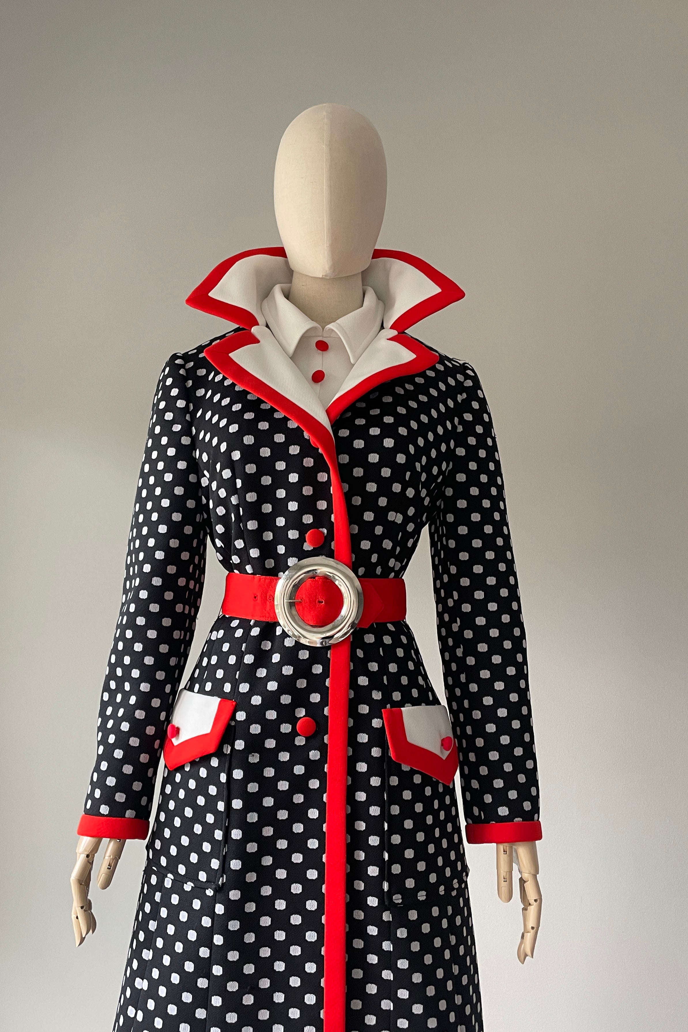 1960s Polka Dot Dress Coat Set by Lilli Ann MEDIUM – Mill