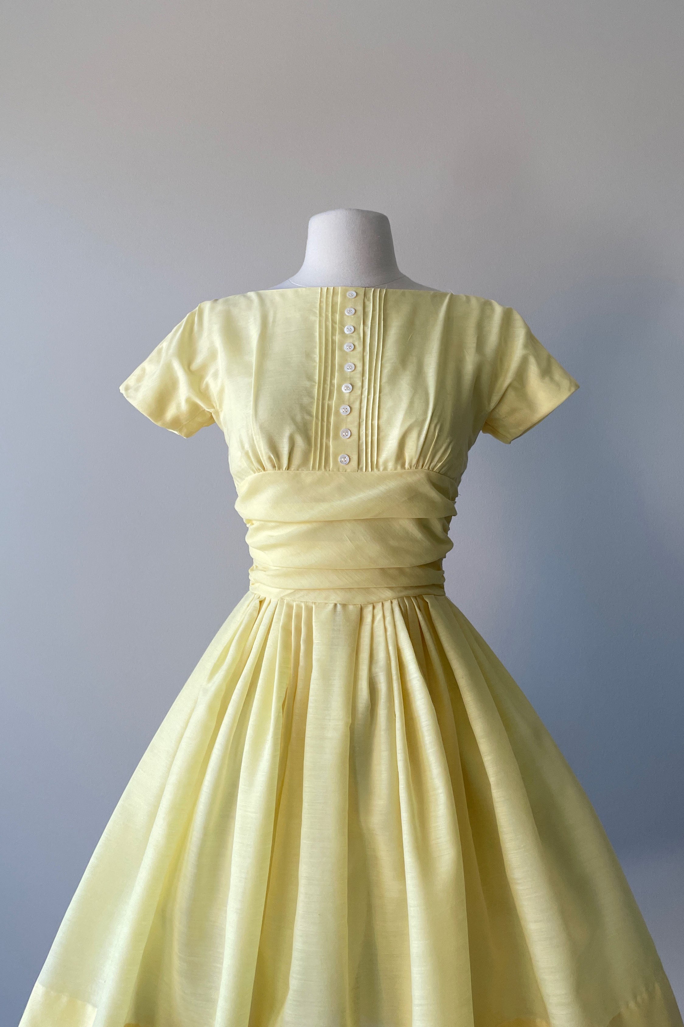 1950s Yellow Cotton Dress by Jonathan Logan | XS Mill Street Vintage 1950s Yellow Cotton Dress by Jonathan Logan | XS Mill Street Vintage